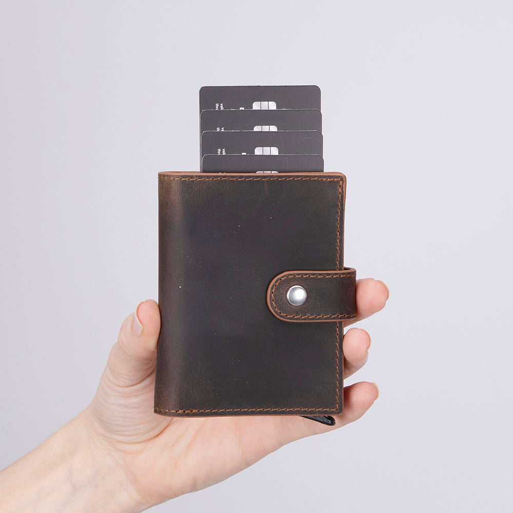 Minimalist Leather Smart Wallet – RFID Blocking Card Holder (Venus)