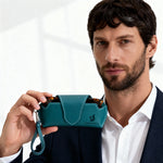 Lenozora Genuine Leather Glasses Case