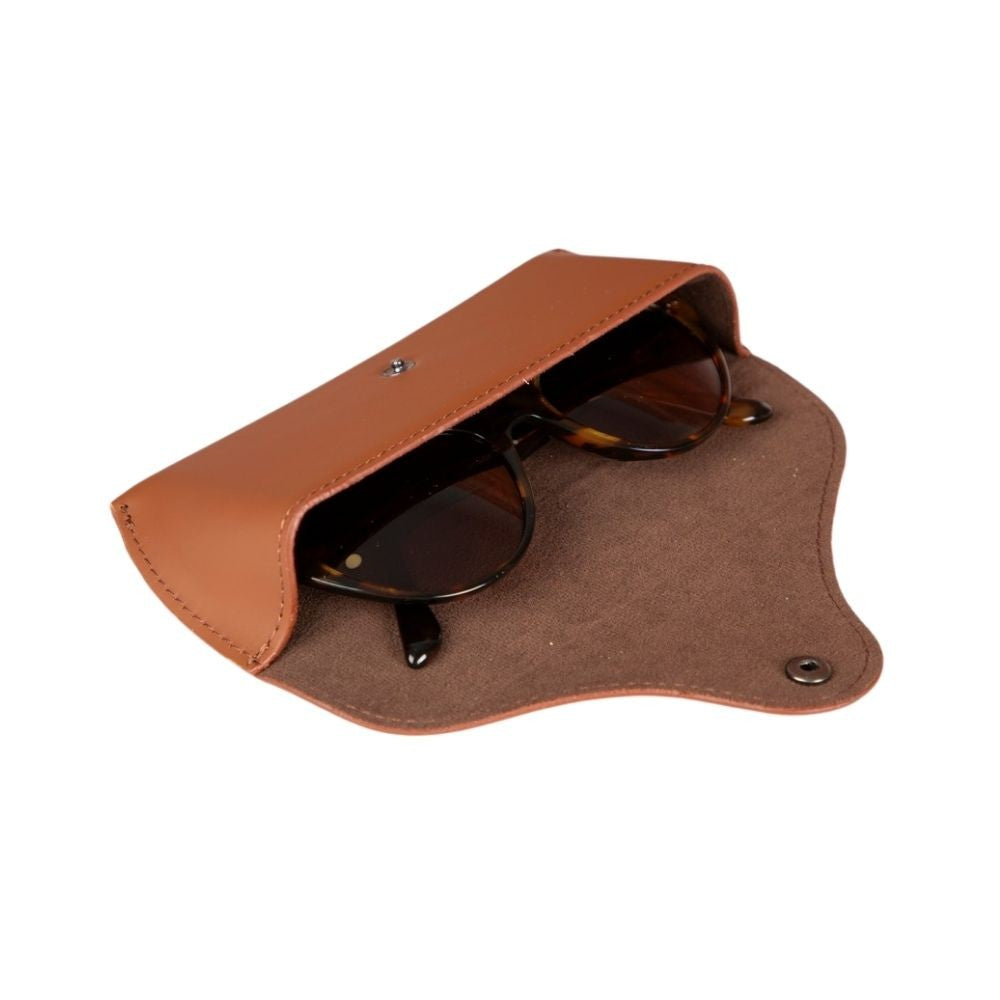 Leather Glasses Case Stylish Eyewear Protection (Optura)