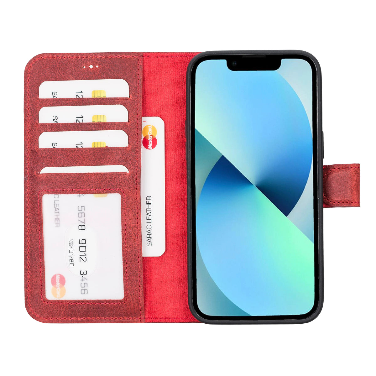 Liluri iPhone 14 Pro Max Detachable Leather Wallet Case