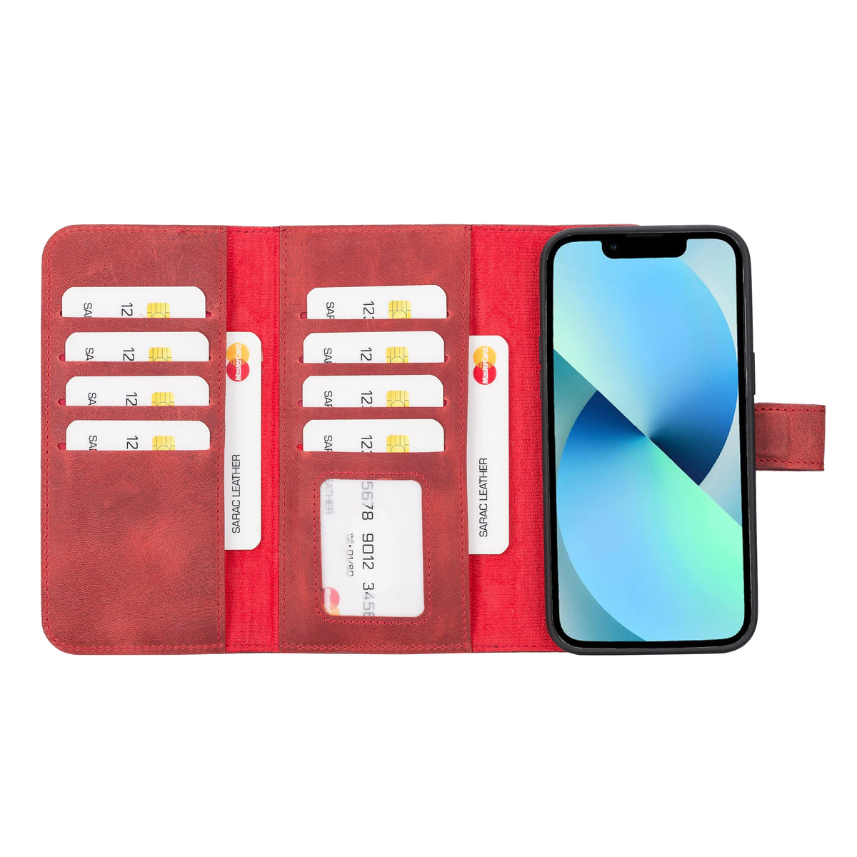Santa iPhone 14 Pro Max Leather Detachable Wallet Case