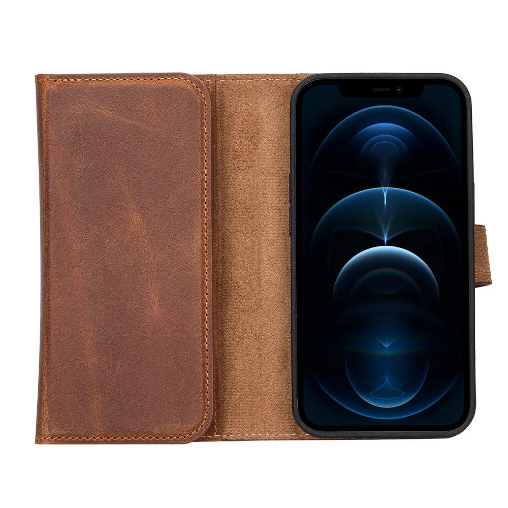 Santa iPhone 13 Pro Leather Detachable Wallet Case