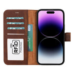 Apple iPhone 15 Series Leather Wallet Case MWWN