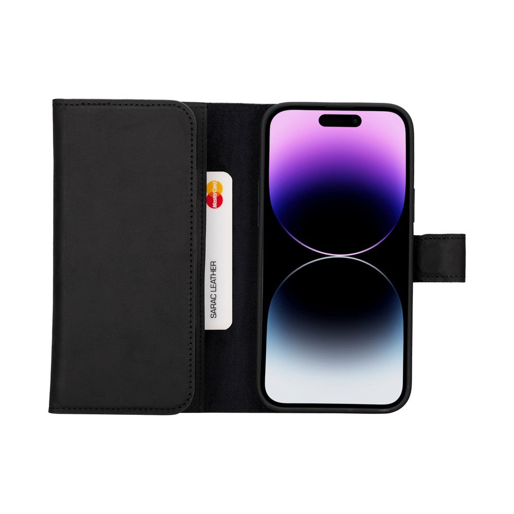 Apple iPhone 15 Series Leather Wallet Case Santa