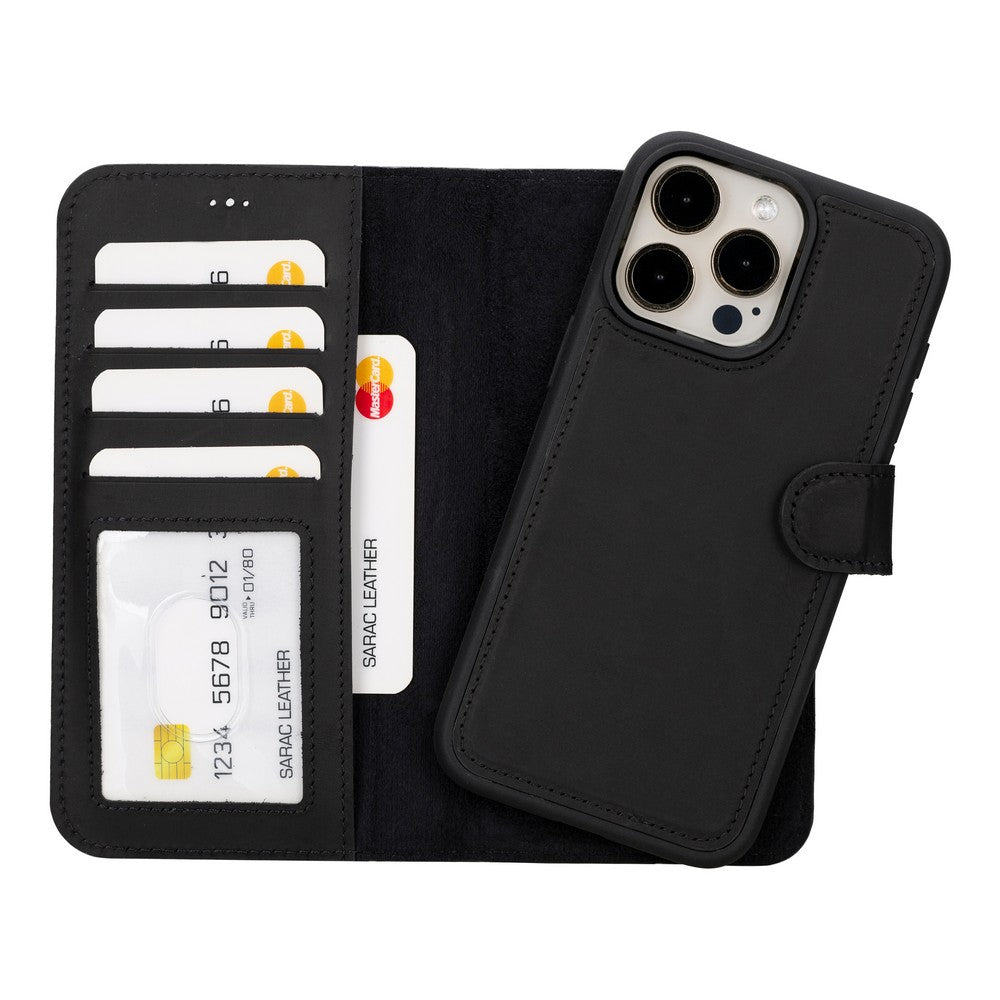 Apple iPhone 15 Series Leather Wallet Case Liluri