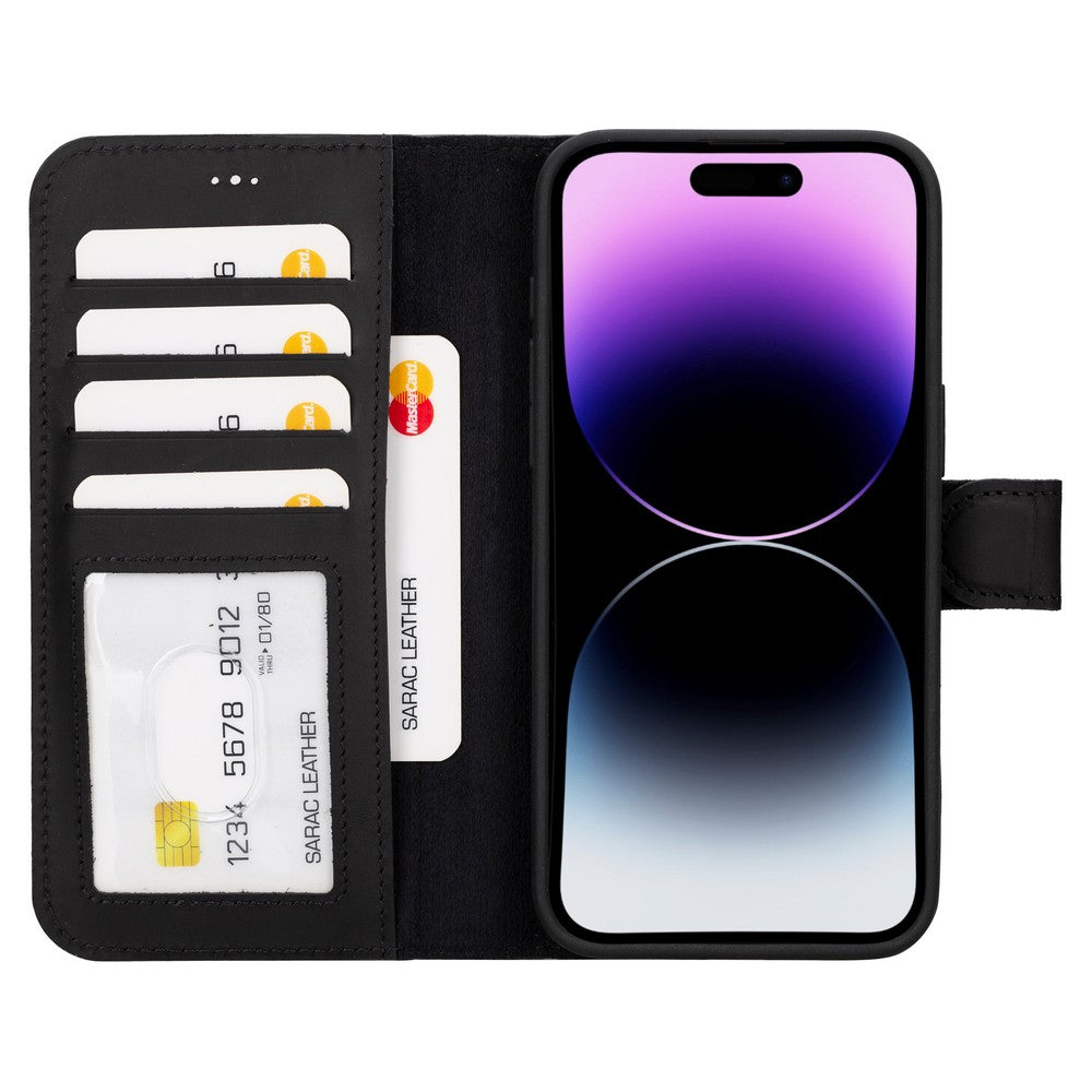 Apple iPhone 15 Series Leather Wallet Case Liluri