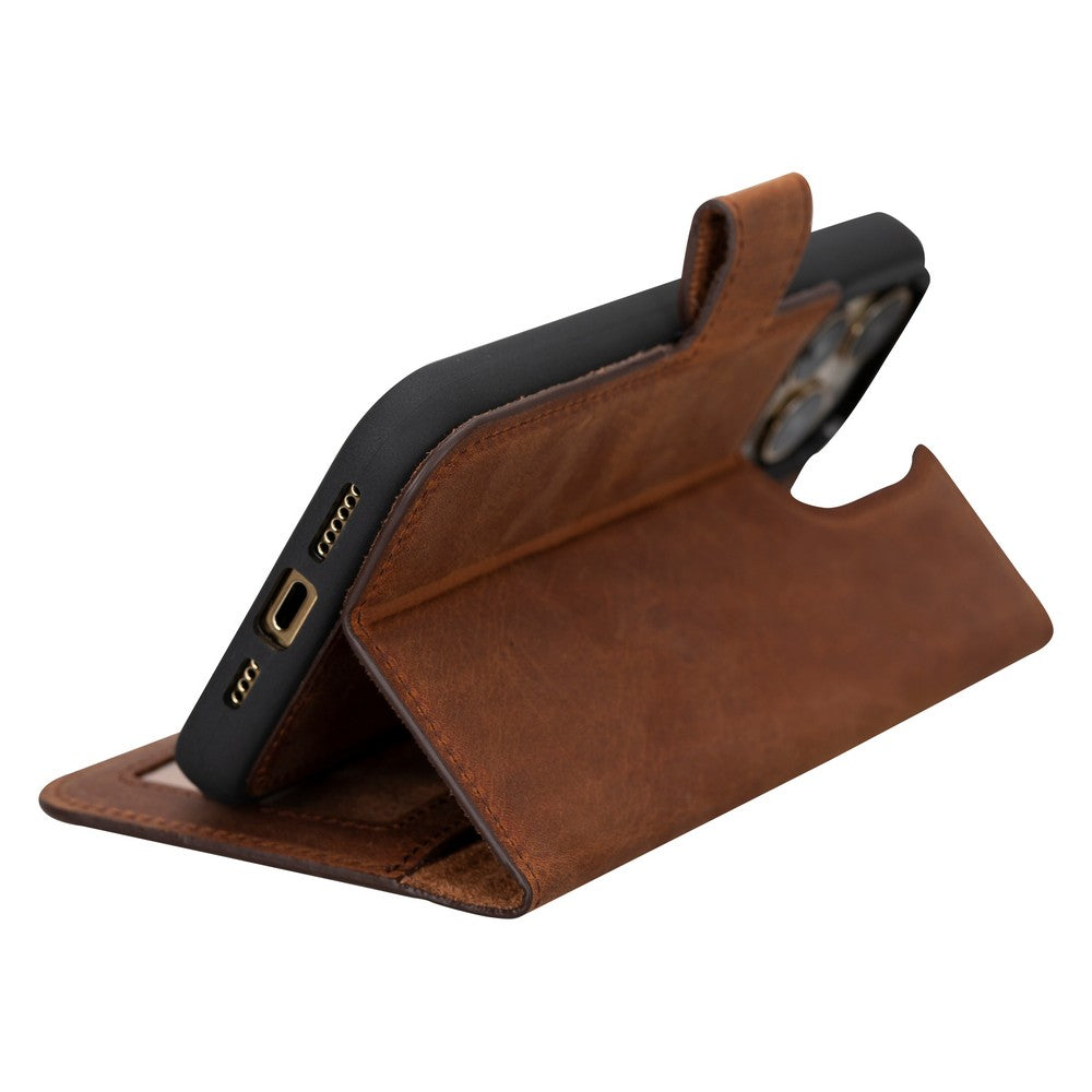 Apple iPhone 15 Series Leather Wallet Case Liluri