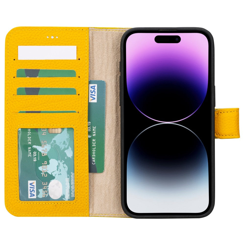 Apple iPhone 15 Series Leather Wallet Case MWWN