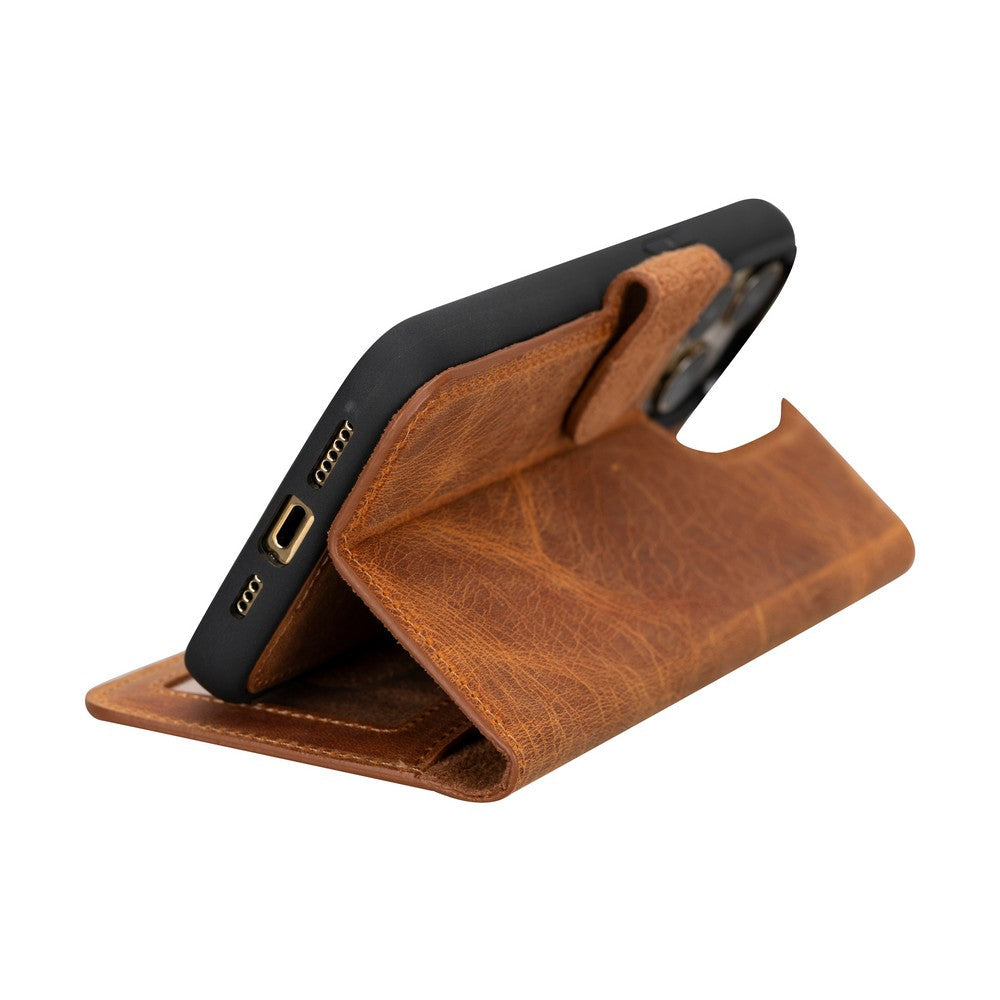 Apple iPhone 15 Series Leather Wallet Case MWWN