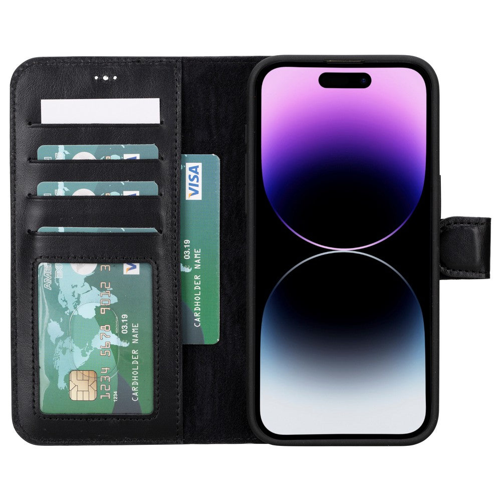 Apple iPhone 15 Series Leather Wallet Case MWWN