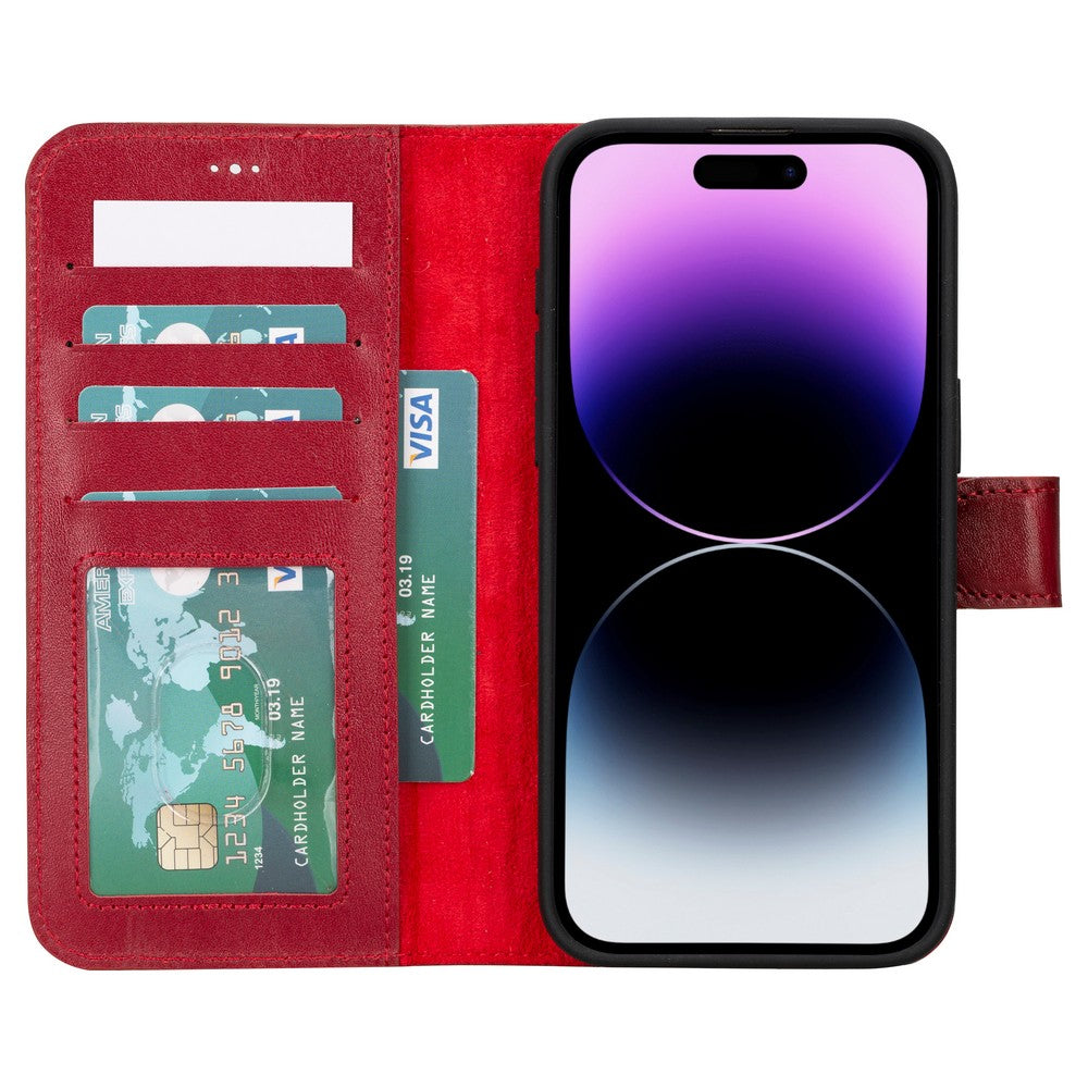 Apple iPhone 15 Series Leather Wallet Case MWWN