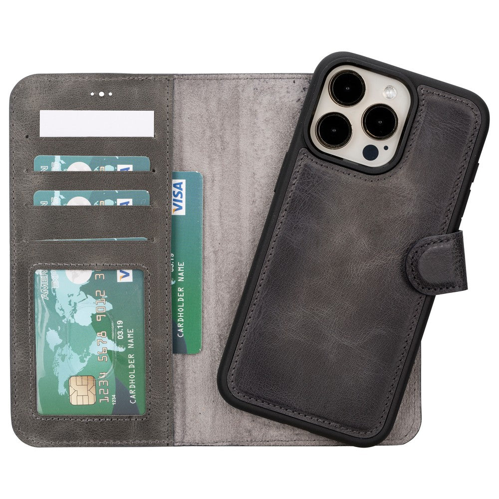 Apple iPhone 15 Series Leather Wallet Case MWWN