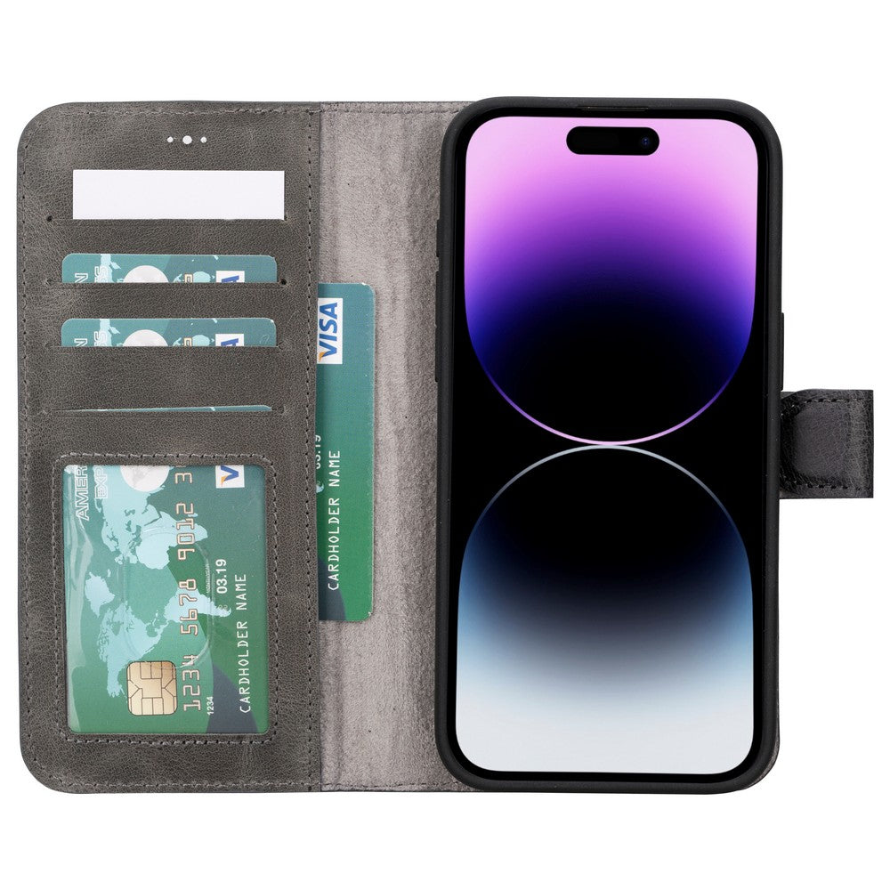 Apple iPhone 15 Series Leather Wallet Case MWWN