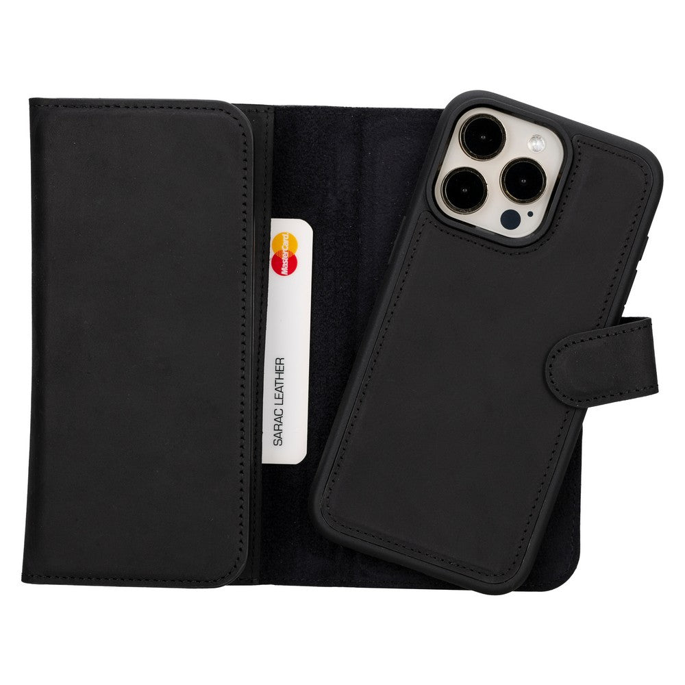 Apple iPhone 15 Series Leather Wallet Case Santa