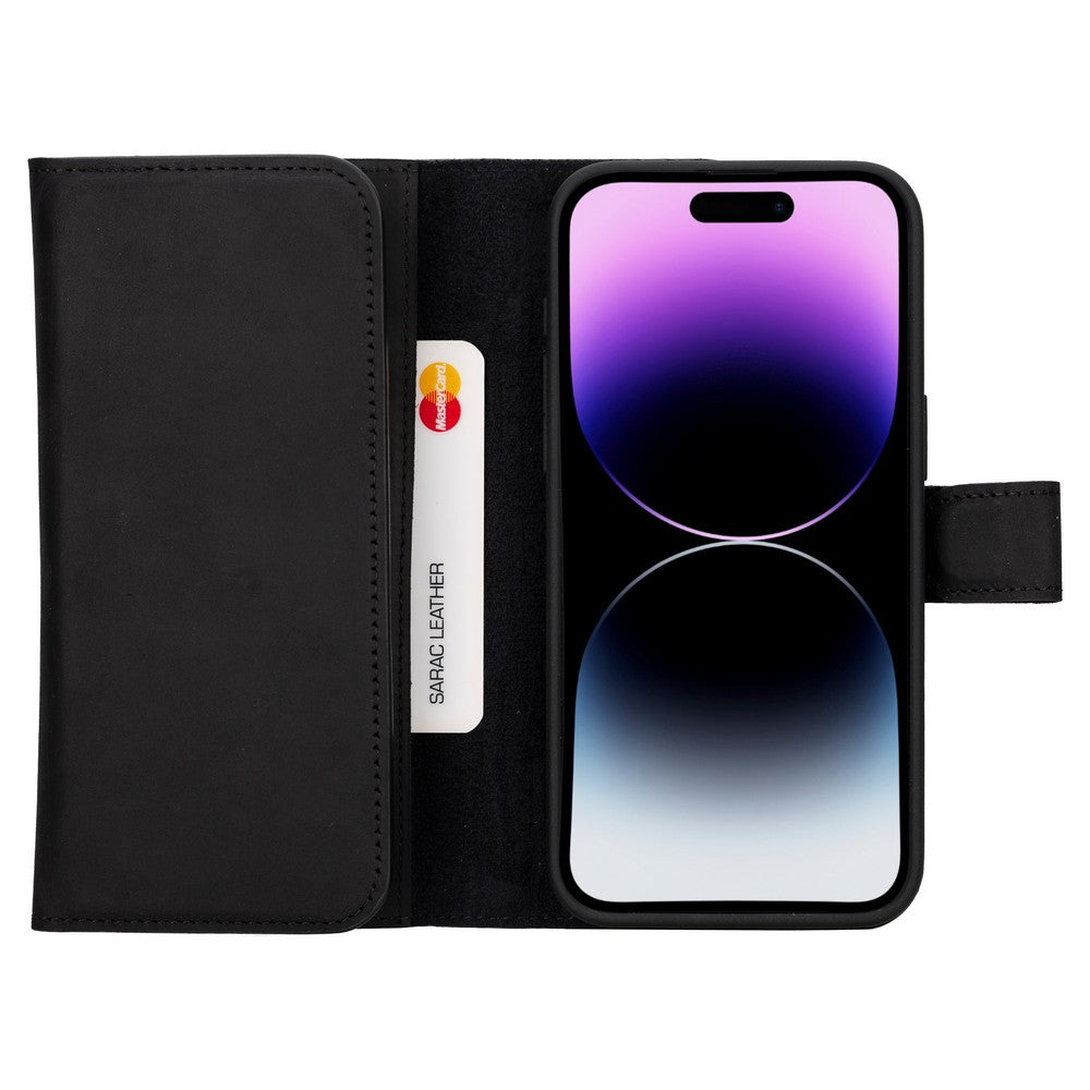 Apple iPhone 15 Series Leather Wallet Case Santa