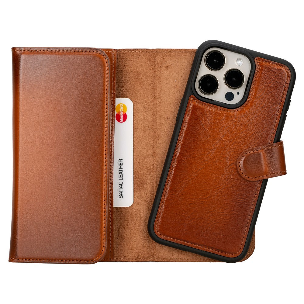 Apple iPhone 15 Series Leather Wallet Case Santa