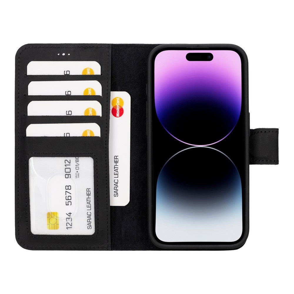 Apple iPhone 15 Series Leather Wallet Case Liluri