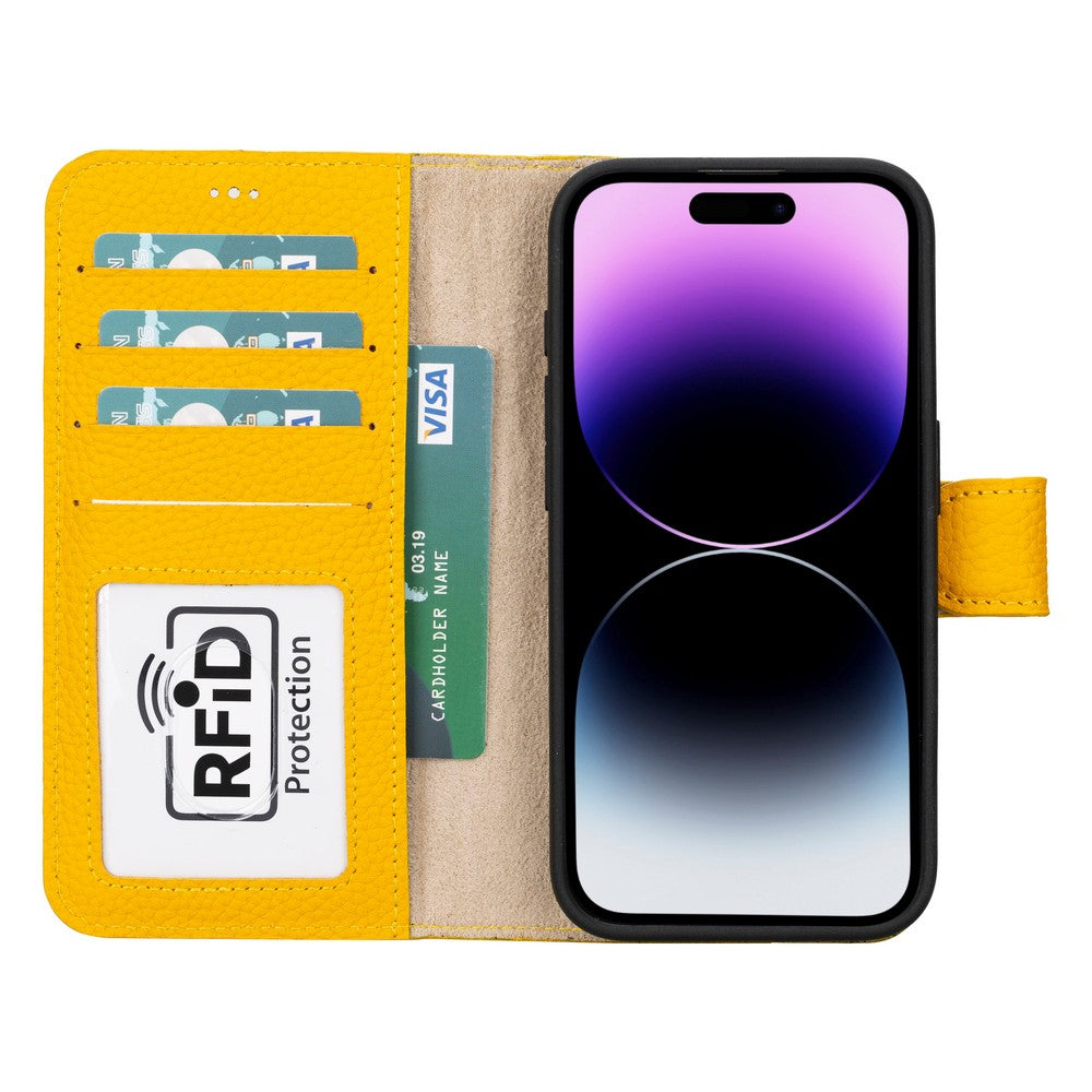 Apple iPhone 15 Series Leather Wallet Case MWWN