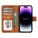 Apple iPhone 15 Series Leather Wallet Case MWWN
