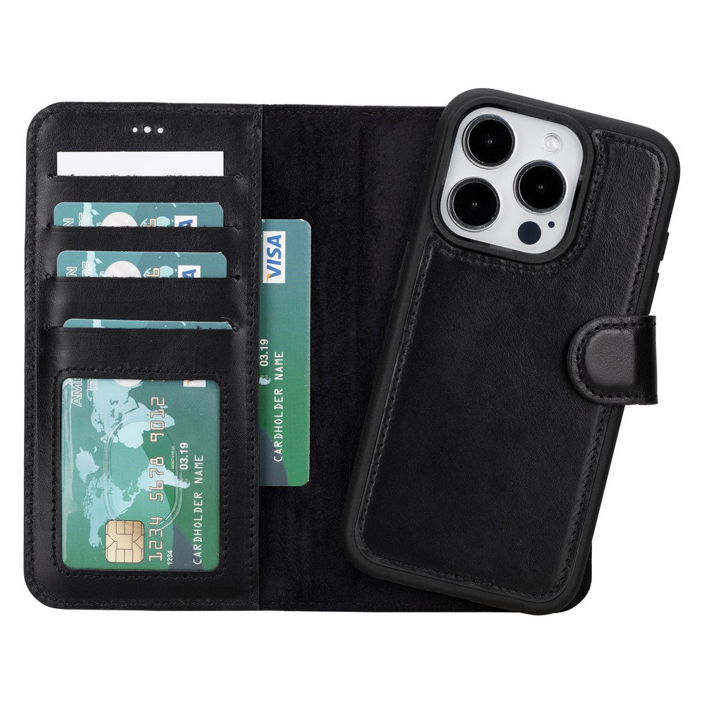 Apple iPhone 15 Series Leather Wallet Case MWWN