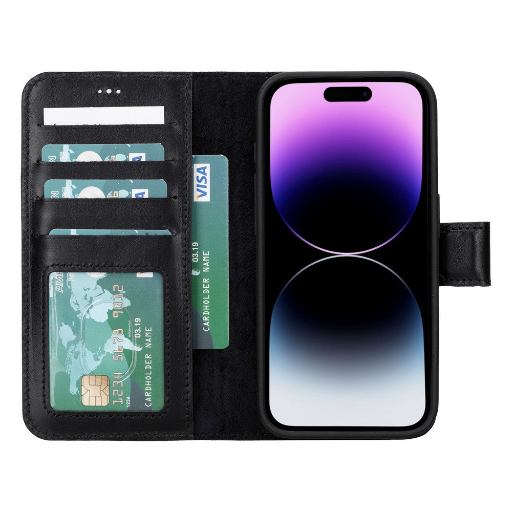 Apple iPhone 15 Series Leather Wallet Case MWWN