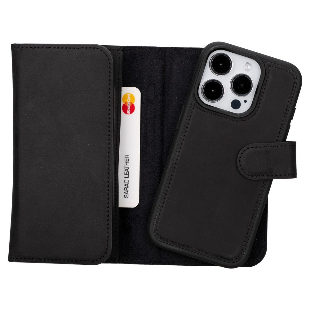 Apple iPhone 15 Series Leather Wallet Case Santa
