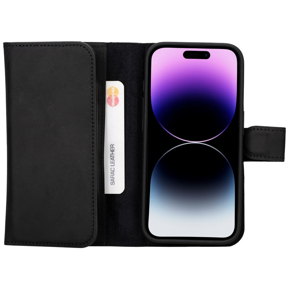 Apple iPhone 15 Series Leather Wallet Case Santa