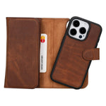 Santa iPhone 15 Pro Leather Detachable Wallet Case