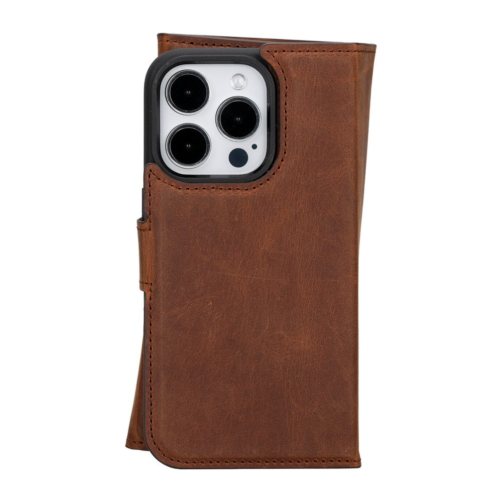 Apple iPhone 15 Series Leather Wallet Case Santa