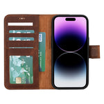 Apple iPhone 15 Series Leather Wallet Case MWWN