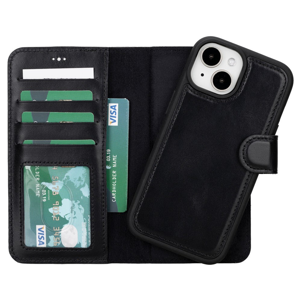 Apple iPhone 15 Series Leather Wallet Case MWWN