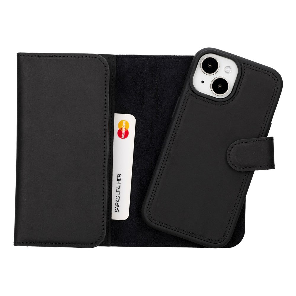 Apple iPhone 15 Series Leather Wallet Case Santa