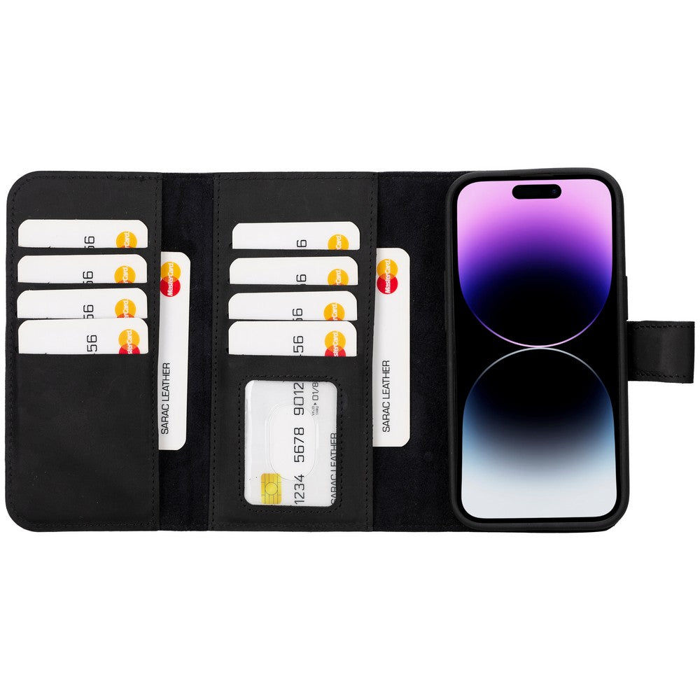 Apple iPhone 15 Series Leather Wallet Case Santa