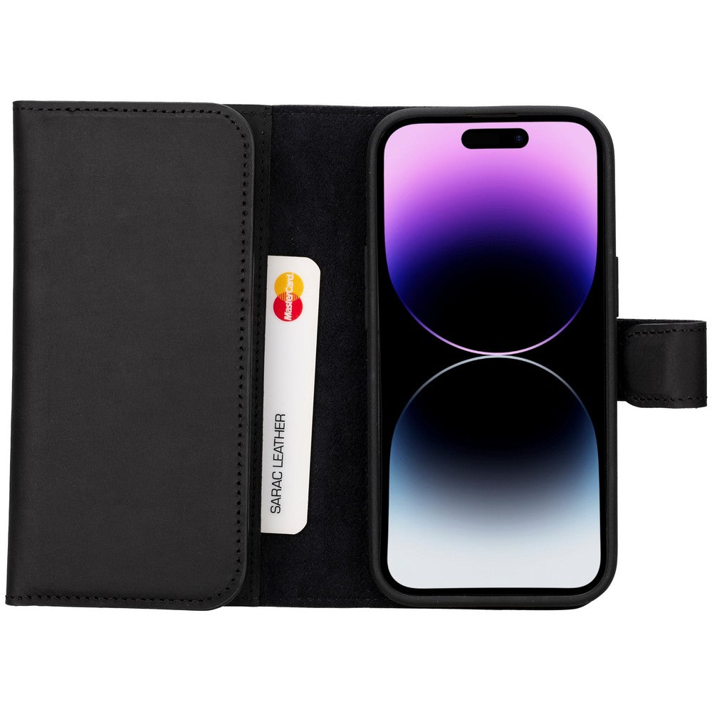 Apple iPhone 15 Series Leather Wallet Case Santa