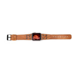 Cross Leather Apple Watch Band with Black Trok