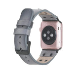 Cross Leather Apple Watch Band with Black Trok