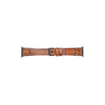 Cross Leather Apple Watch Band with Black Trok