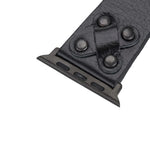 Cross Leather Apple Watch Band with Black Trok