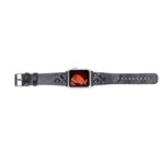 Cross Leather Apple Watch Band with Black Trok