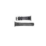 Cross Leather Apple Watch Band with Black Trok
