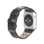 Cross Leather Apple Watch Band with Black Trok