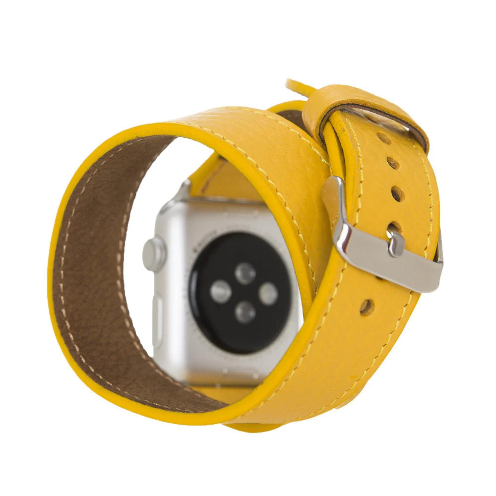 Double Tour Leather Apple Watch Band
