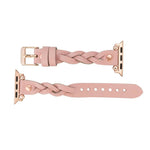 Wanda Braided Leather Apple Watch Band with Rose Gold Trok