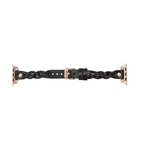 Wanda Braided Leather Apple Watch Band with Rose Gold Trok