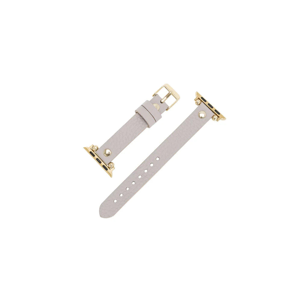 Ferro Leather Apple Watch Band with Gold Trok