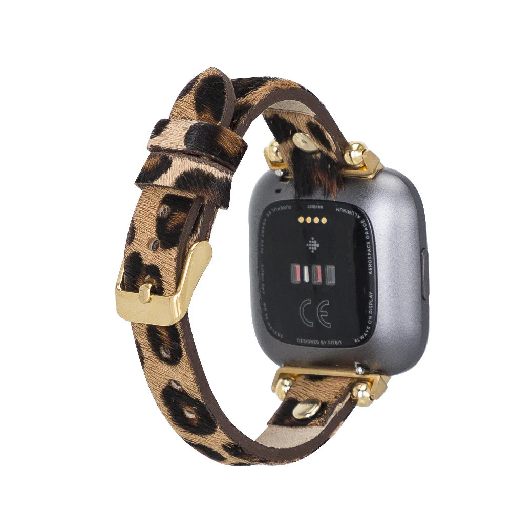 Ferro Leather Apple Watch Band with Gold Trok