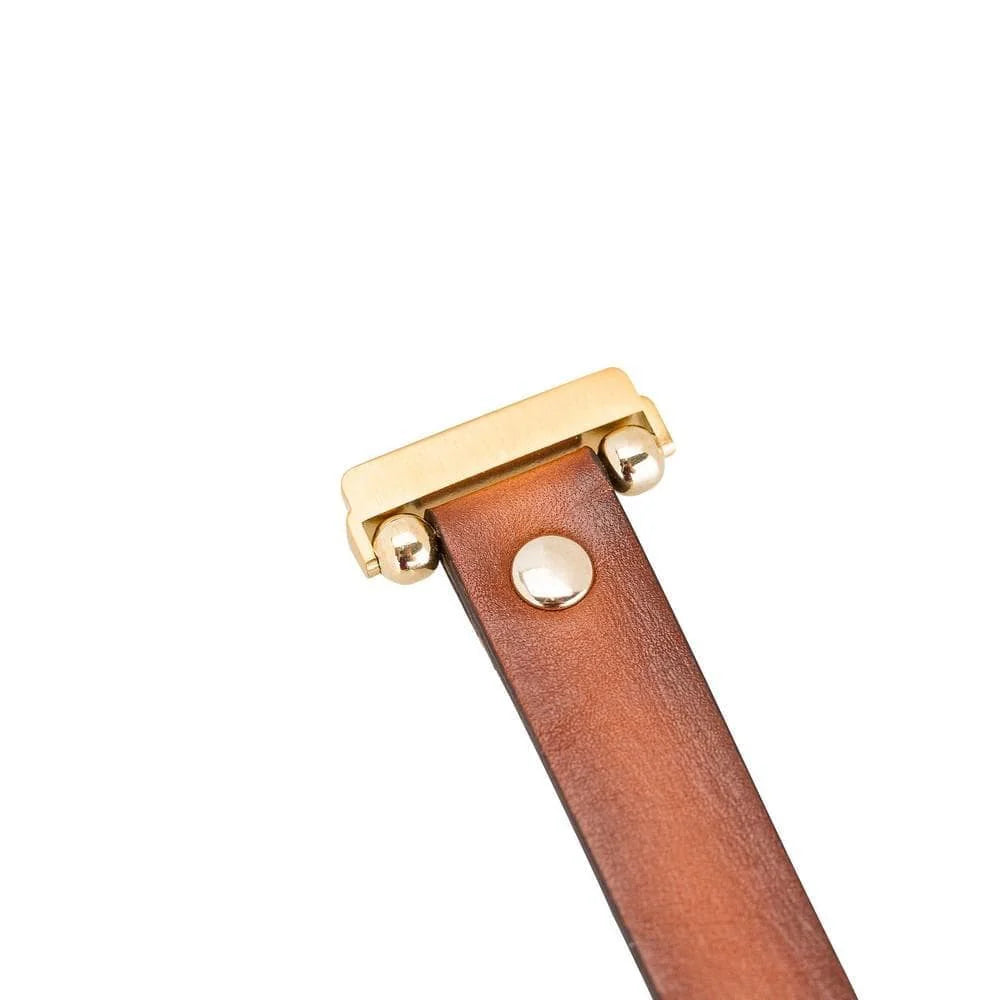 Ferro Leather Apple Watch Band with Gold Trok