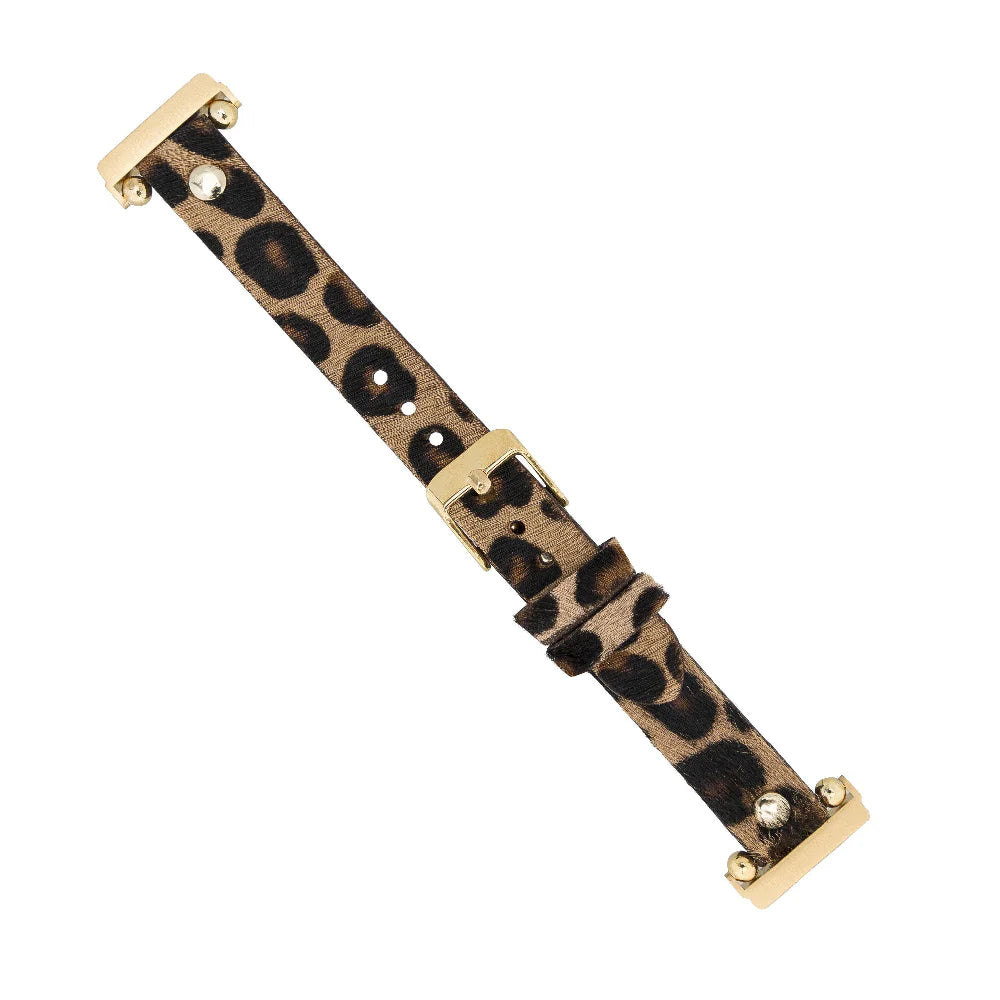 Ferro Leather Apple Watch Band with Gold Trok