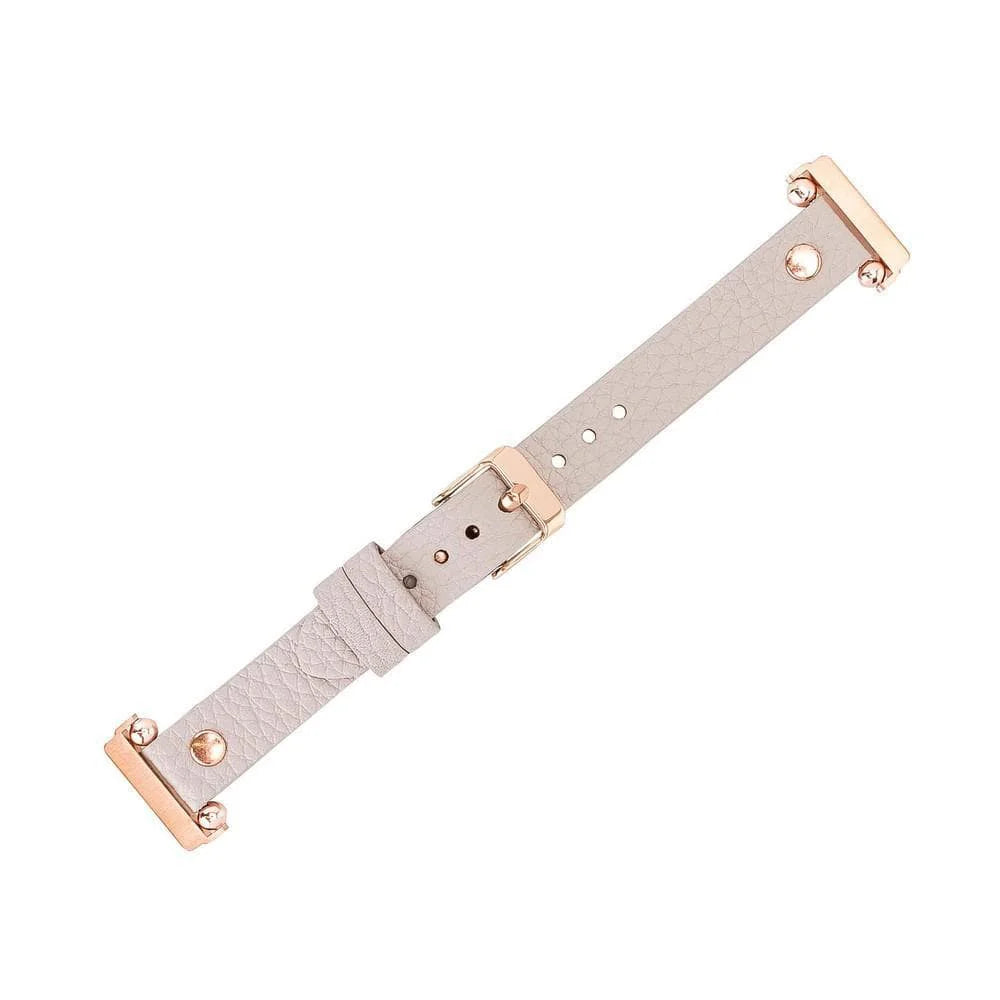 Ferro Leather Apple Watch Band with Rose Gold Trok