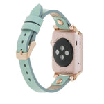 Ferro Leather Apple Watch Band with Rose Gold Trok